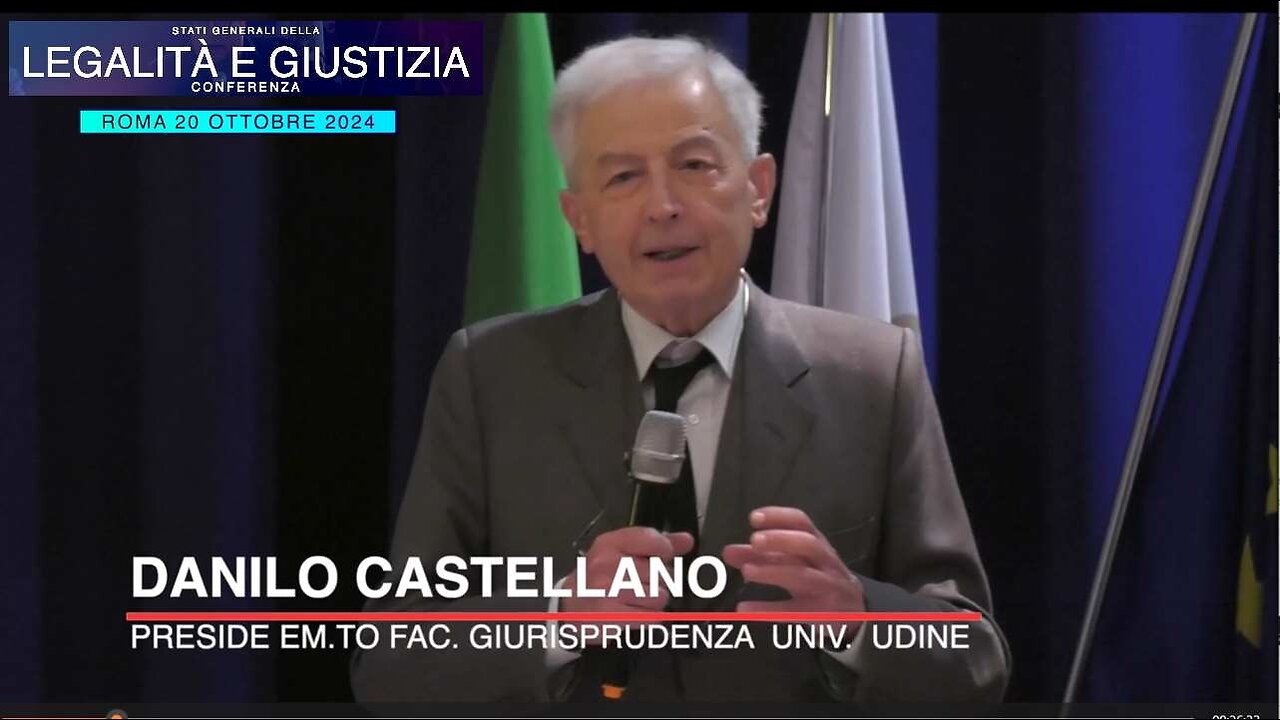 Conferenza Legalità e Giustizia: intervento del prof. Danilo Castellano