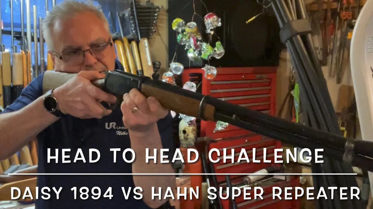 Going home, head to head challenge Daisy 1894 vs Hahn super repeater. Smoothbore blowout!