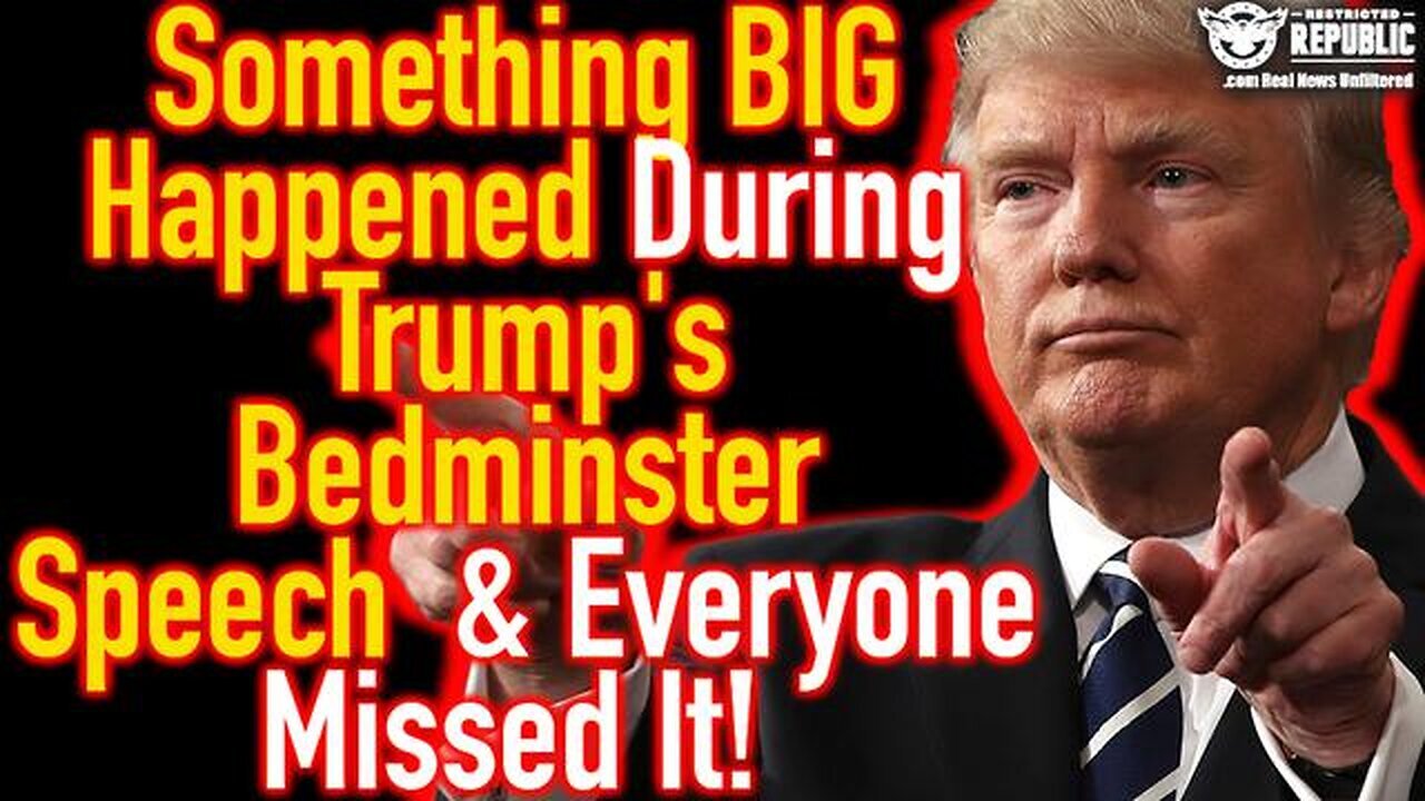 Something BIG Happened During Trumps Bedminster Speech & Everyone Missed It 06/16/23..