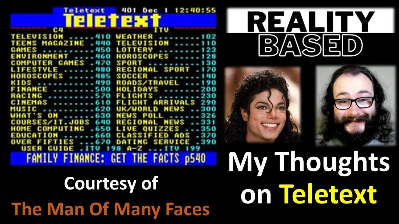 My Thoughts on Teletext (Courtesy of The Man Of Many Faces)