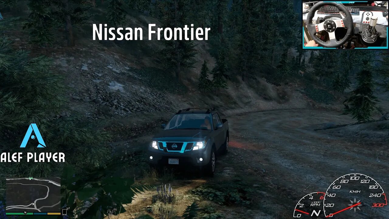 Nissan Frontier - GTA V Off-Road (Night) Part2 | Logitech g27 gameplay