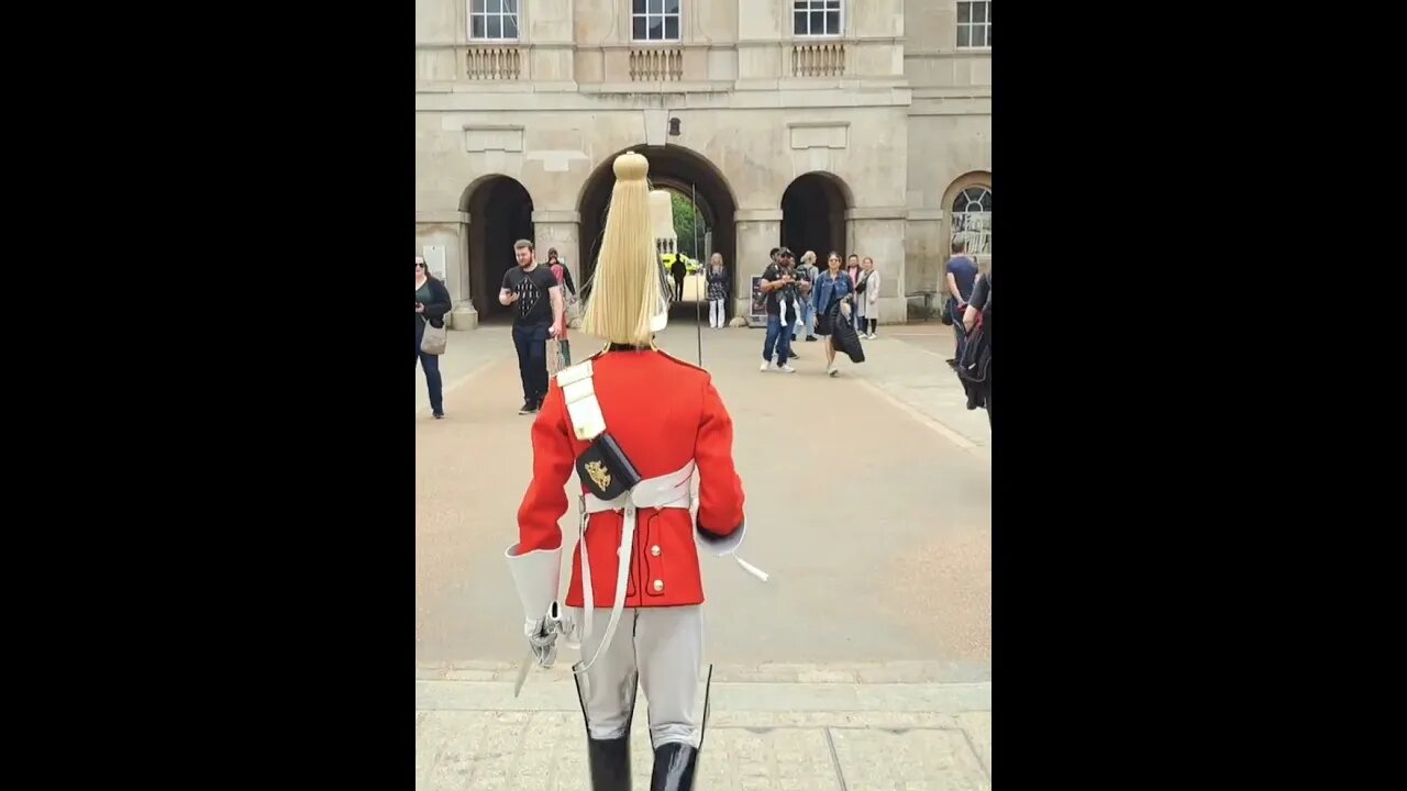 King's life guard checks on guards #horseguardsparade