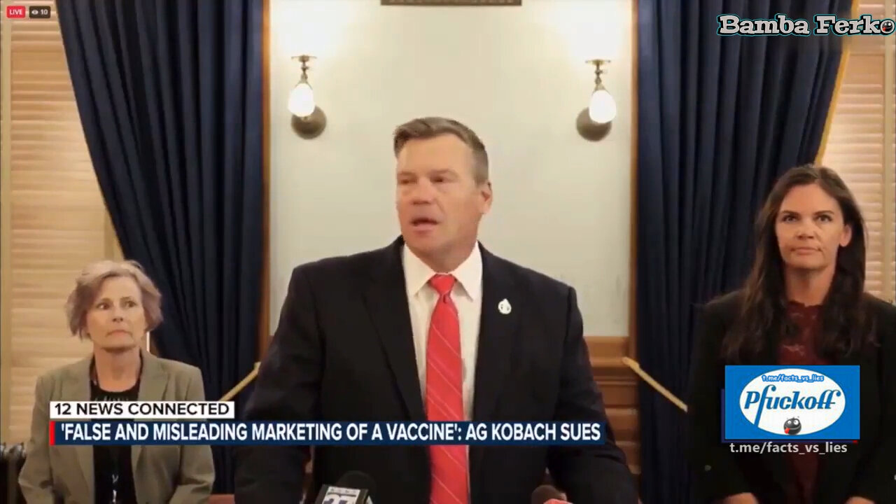 AG Kobach (Kansas) Sues Pfizer for 'False and Misleading Marketing'