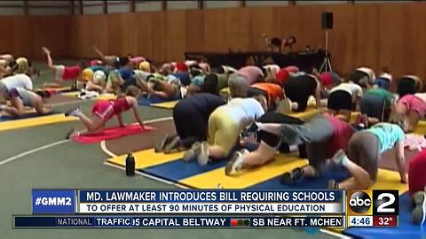 MD lawmaker wants to increase physical education time