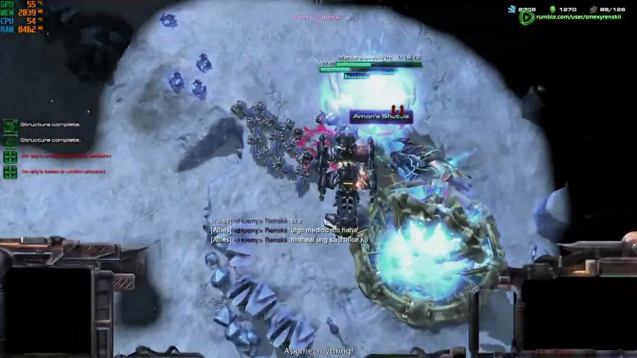 Starcraft 2 Co-op Mutations FAIL #13 - Hard Difficulty - Han and Horner Gameplay - Smexy Renskii