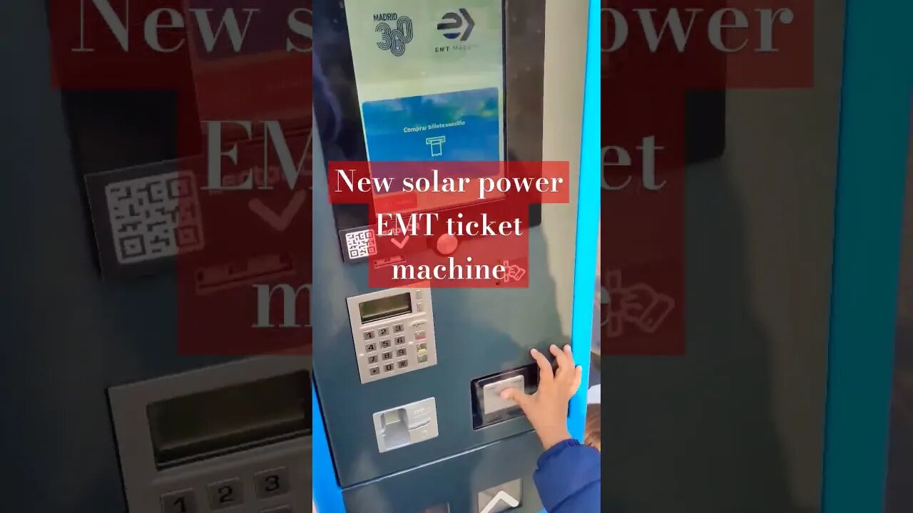 New solar power EMT bus ticket machine #madrid360 #emt #spain #bus #metro #travel #europe