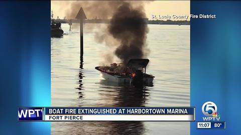 Boat fire extinguished in Fort Pierce