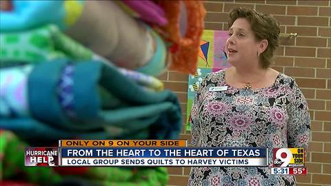 Local group sending quilts to Hurricane Harvey victims