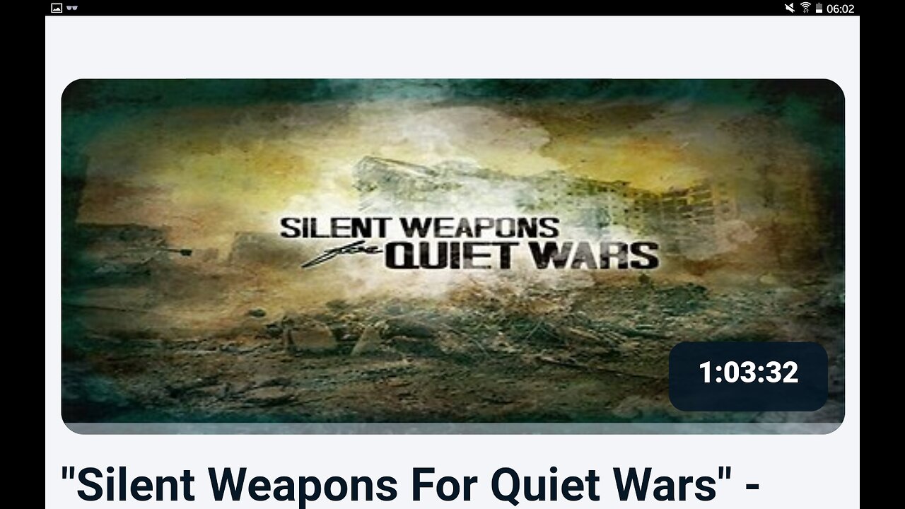 "Silent Weapons For Quiet Wars" - Full Read ** LINKS BELOW **