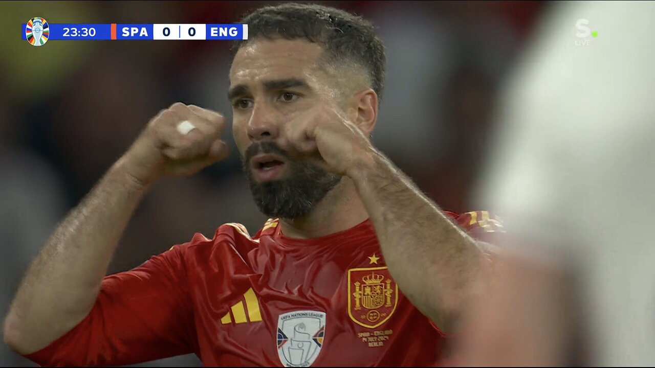 Carvajal telling Saka to stop crying.