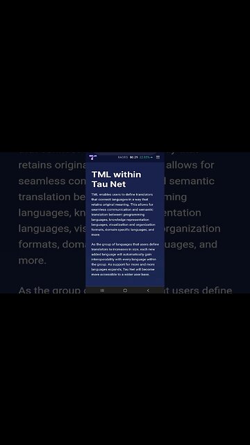 74 TML within Tau Net 💎 #shorts #TauNet #TML