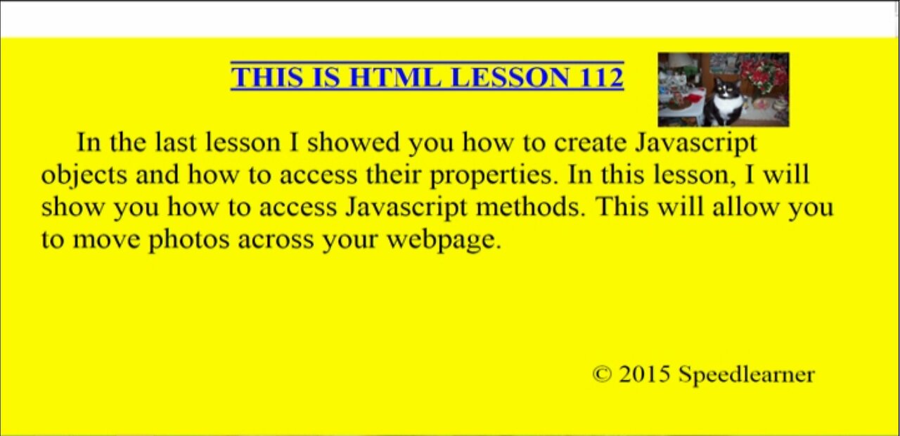 HTML Lesson 112