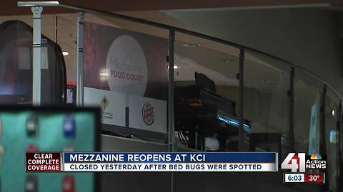 Mezzanine in KCI Terminal B back open after bed bugs