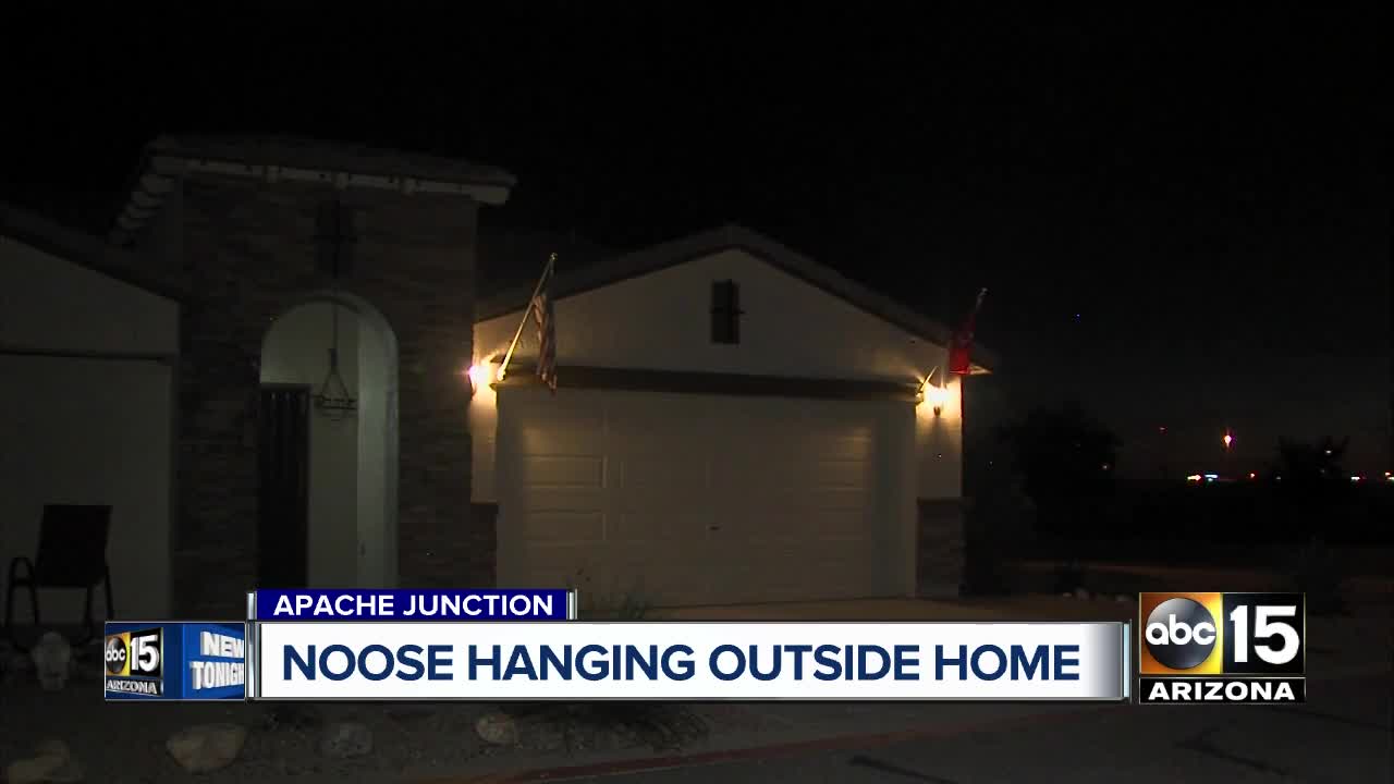 Neighbor hangs noose outside home