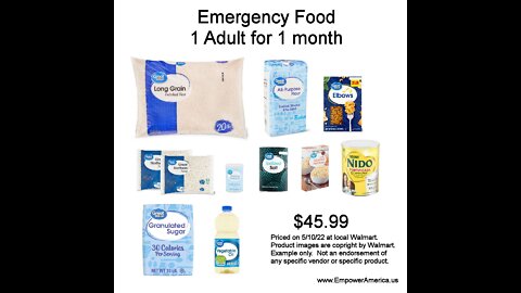 1 month food supply, the easy way