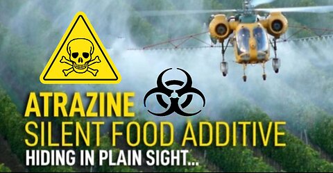 Atrazine Pesticides Being Sprayed on Food