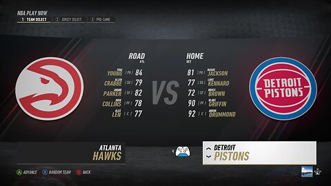 🏀NBA Live Season - Week 4 - Atlanta Hawks (Road) VS (Home) Detroit Pistons