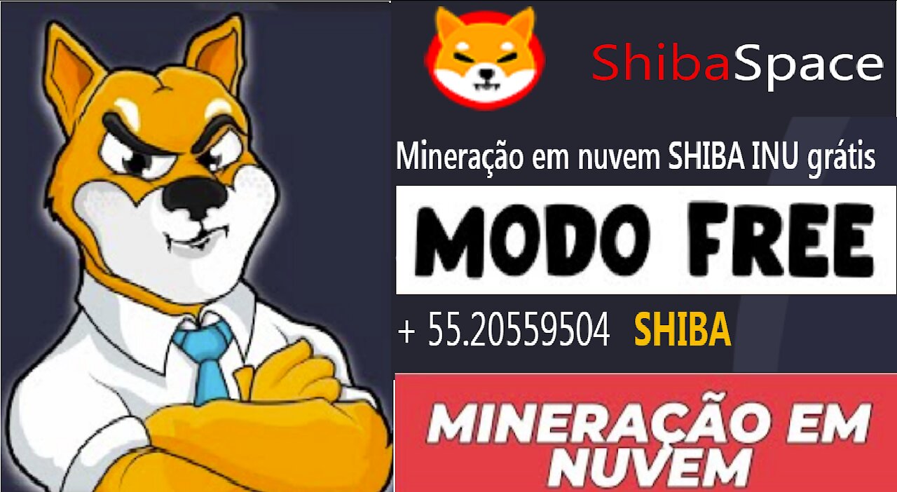 [ Mineradora ShibaSpace ] Como ganhar SHIB INU grátis | Modo Free em Nuvens | Home Office