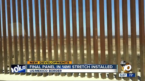 Final panel installed in 14 mile stretch of Trump Border Wall