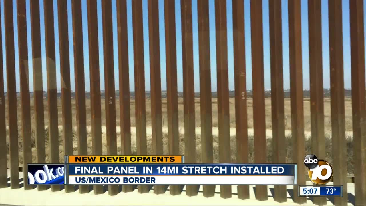 Final panel installed in 14 mile stretch of Trump Border Wall