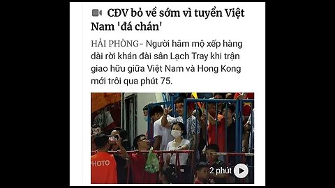 "HẢI PHÒNG*-*CĐV BỎ VỀ SỚM VÌ TUYỂN VIỆT NAM ĐÁ CHÁN"#shorts