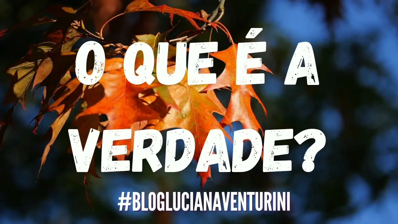 O que é a verdade? #lucianaventurini #desenvolvimentopessoal #vivermelhor #silvioalbuquerque