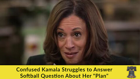 Confused Kamala Struggles to Answer Softball Question About Her "Plan"