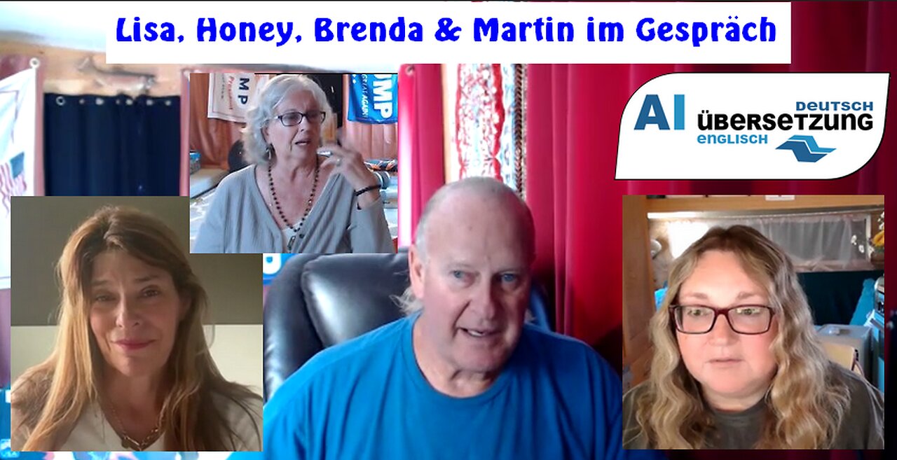 Martin Brodel informiert: Honey, Lisa, Brenda und Martin diskutieren ...