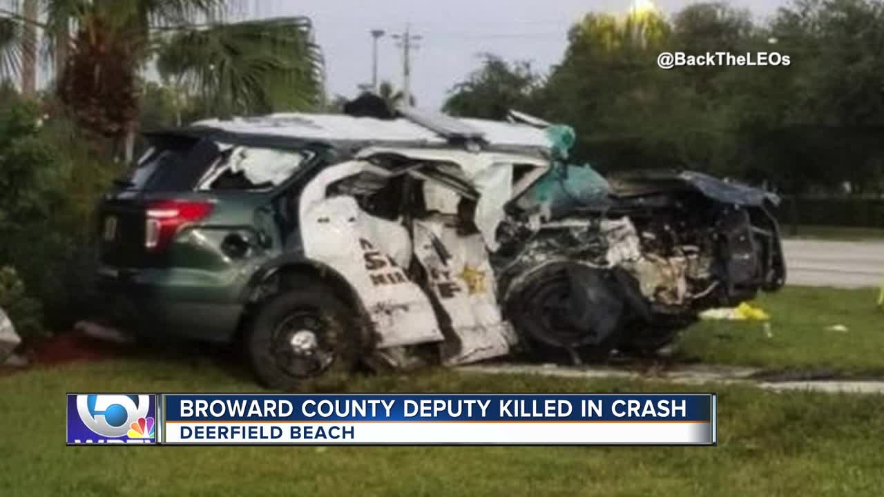 Broward County Sheriff's Office deputy killed in crash while on duty in Deerfield Beach