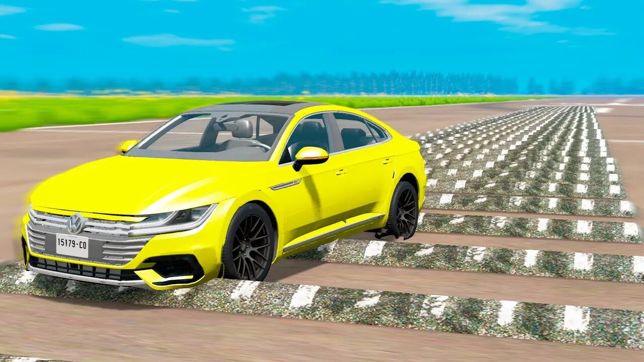 Volkswagen Arteon vs 100 Speed Bumps – BeamNG.Drive