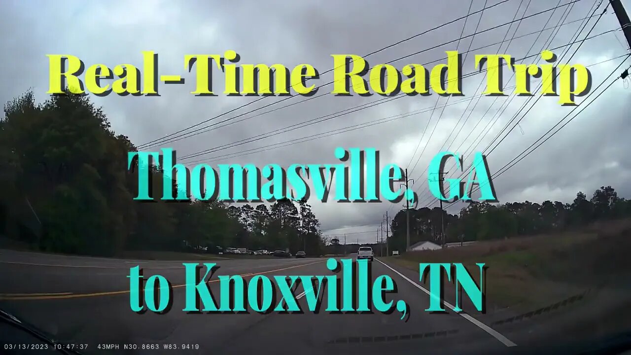 Ride Along from Thomasville, GA to Knoxville, TN in real time