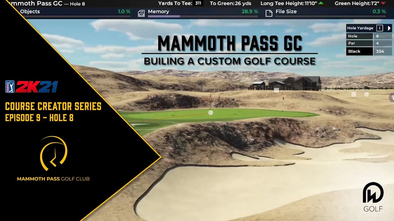 PGA Tour 2K21 Course Designer | Mammoth Pass GC - Hole 8 Design | DW Golf Co