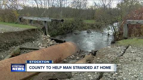 Flooding leaves Stockton man stranded in home--day 2