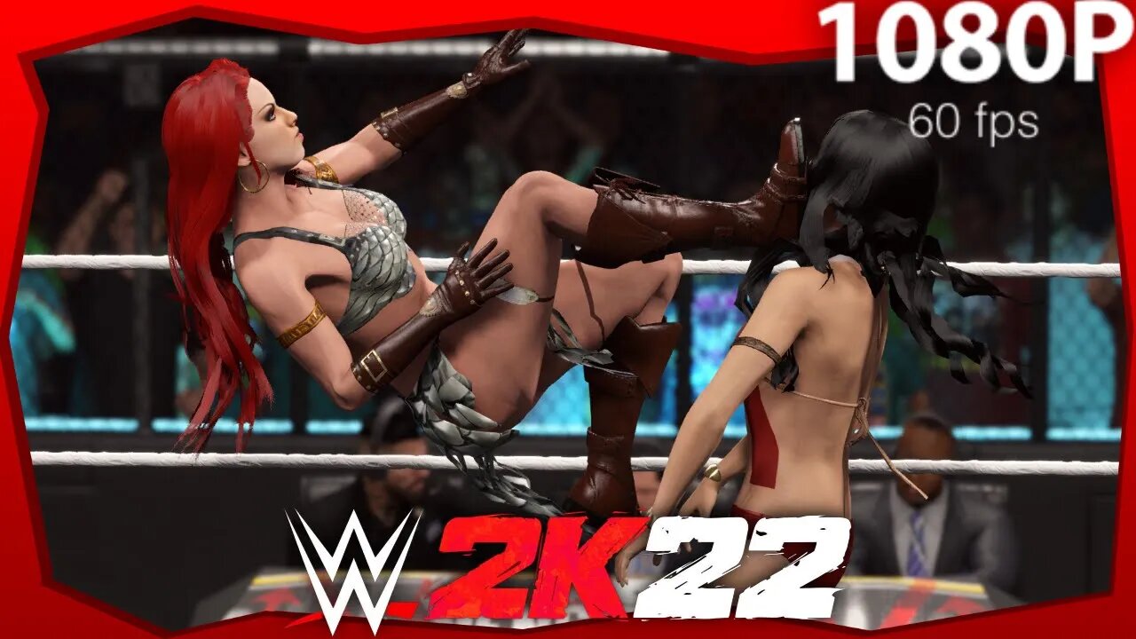 WWE 2K22 | RED SONJA V VAMPIRELLA! | Requested 2 Out Of 3 Falls Count Anywhere Match [60 FPS PC]