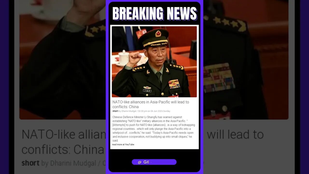 China: Military Alliances in Asia-Pacific Could Lead to Tensions and Conflict | #shorts #news