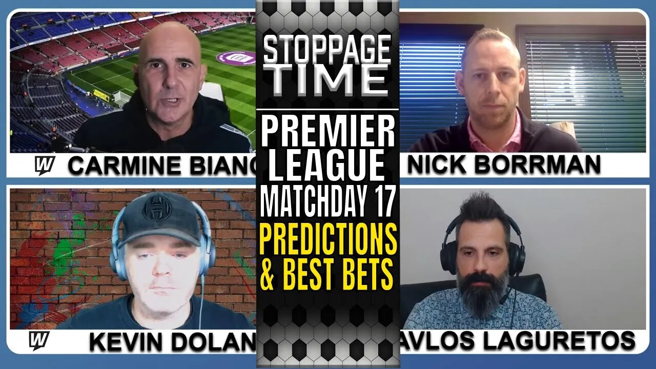 ⚽ Premier League Matchday 17 Predictions, Picks & Odds | Soccer Best Bets | Stoppage Time