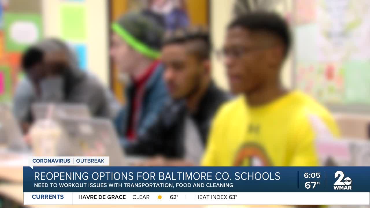 Reopening options for Baltimore Co. schools