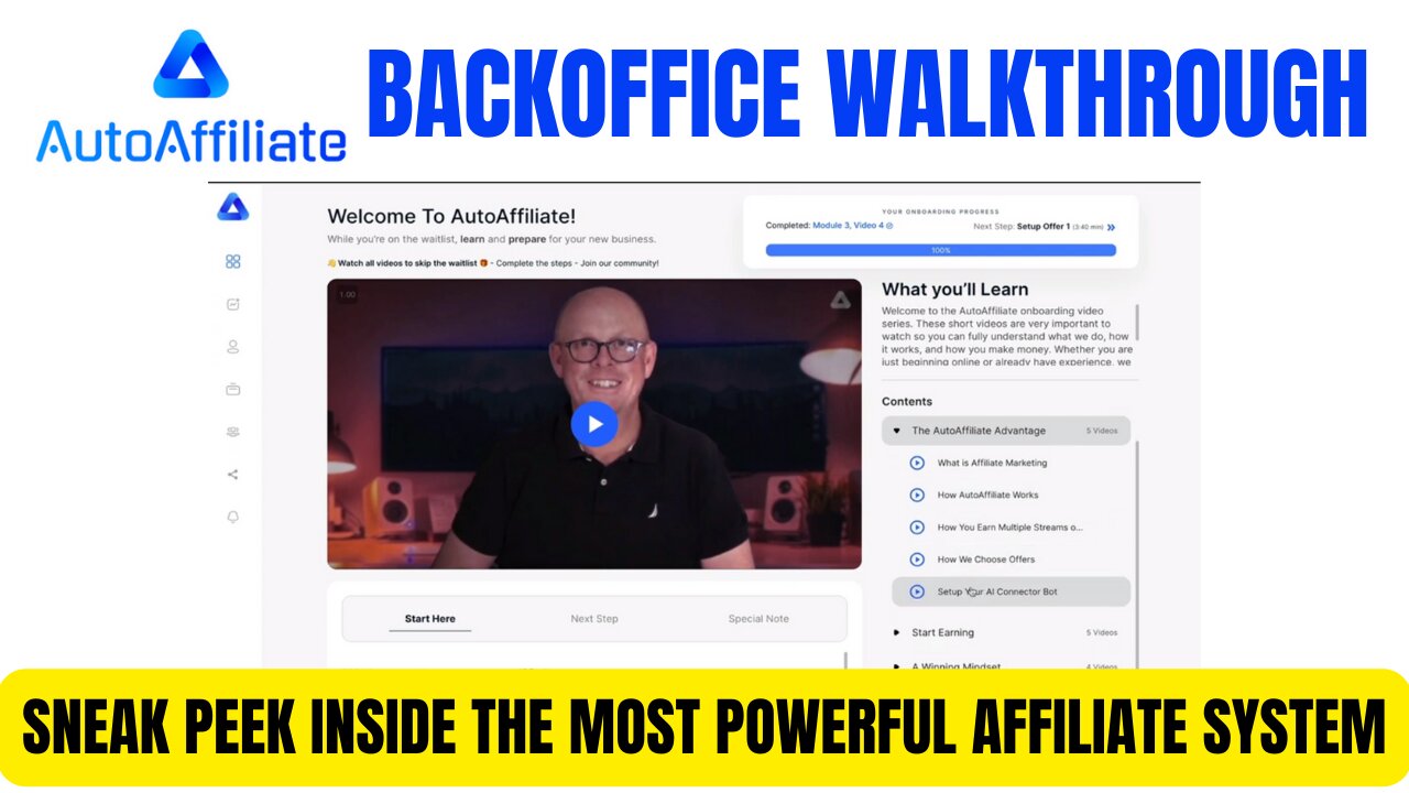 AutoAffiliate Backoffice Walkthrough - Sneak Peek Inside