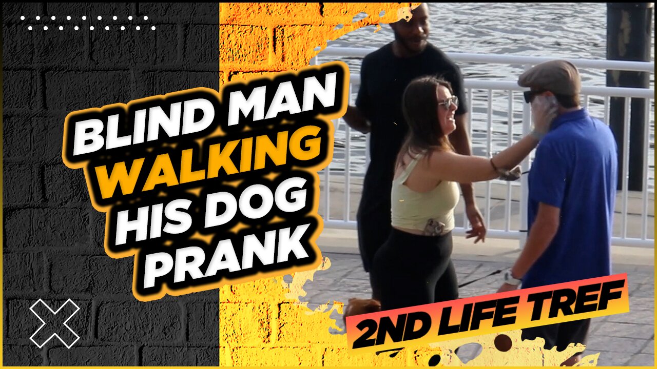 Dog Shit in the Face! | Blind Man Walking His Dog PRANK! | Just Laughs