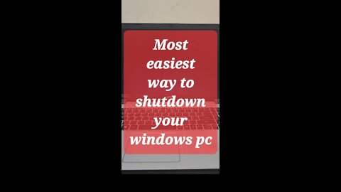 Most easiest way to shutdown windows pc #shorts #youtubeshorts