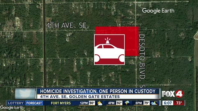 Homicide investigation in Golden Gate Estates