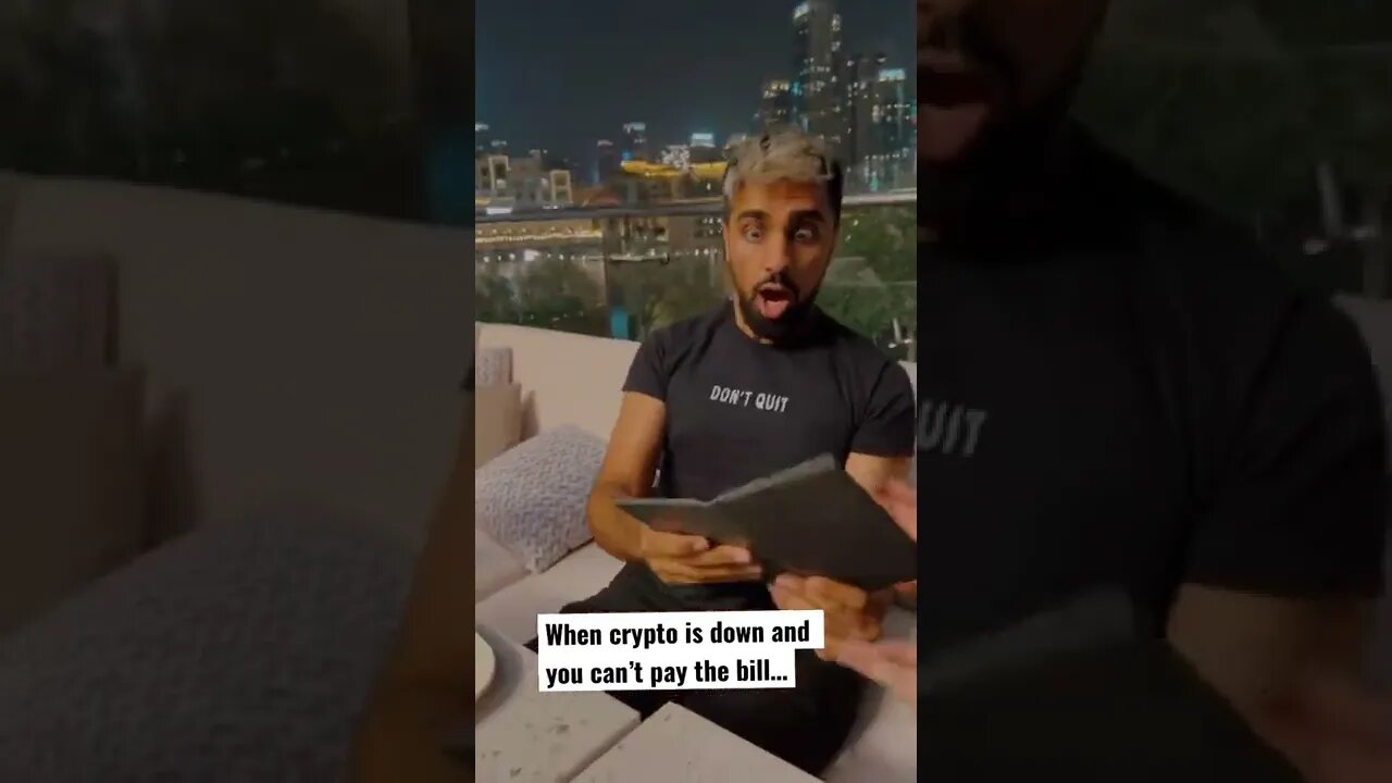 When #Crypto is down and you can’t pay the bill… #MoVlogs #Dominguero