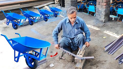 Unlock the Unbelievable ideas of Making Wheelbarrow || Construction Trolley Making Process