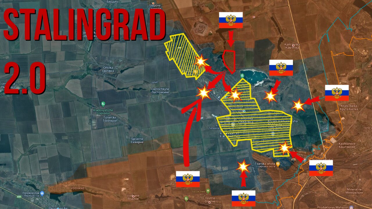 New Russian Advances In Avdeevka Threatens To Split The City In Two, Isolating It's Defenders!