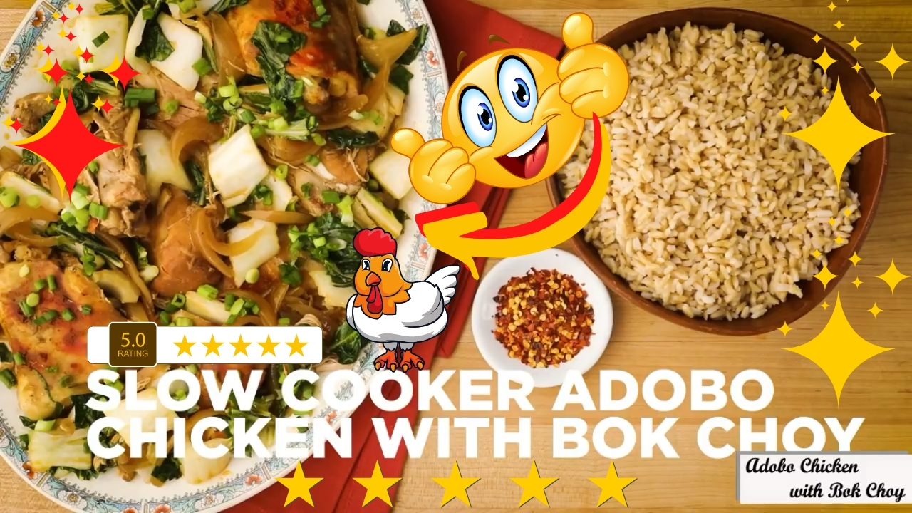 Slow cooker adobo chicken with bok choy recipe