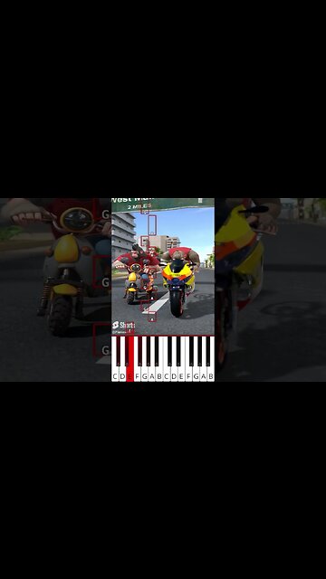 Happy Song 😂 Riding on my lovely little motorcycle (@AgeofApes) - Octave Piano Tutorial