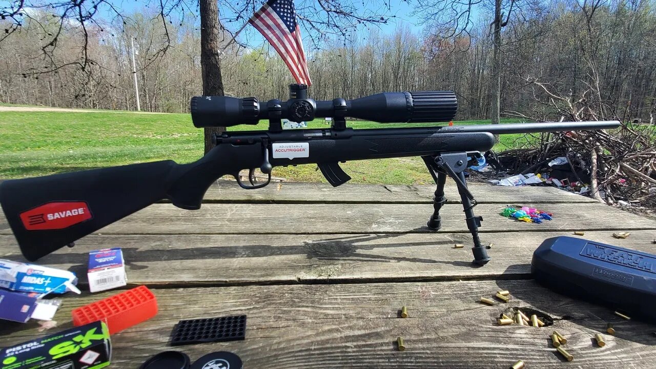 Savage Mark ll 17 Mach 2 Rifle at 50yds.