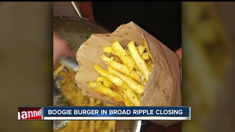 Boogie Burger in Broad Ripple closed