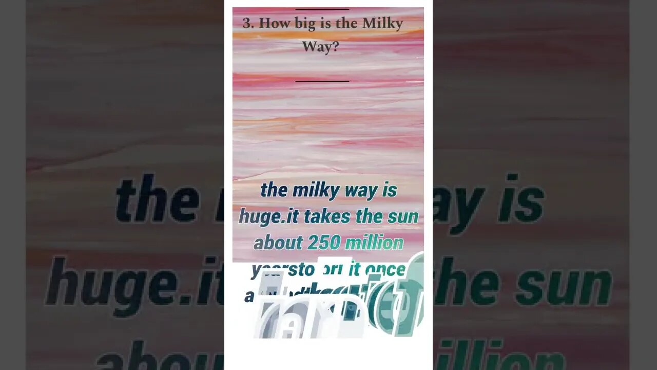 How big is the Milky Way? The Milky Way is huge.It takes the Sun about250 million yearsto