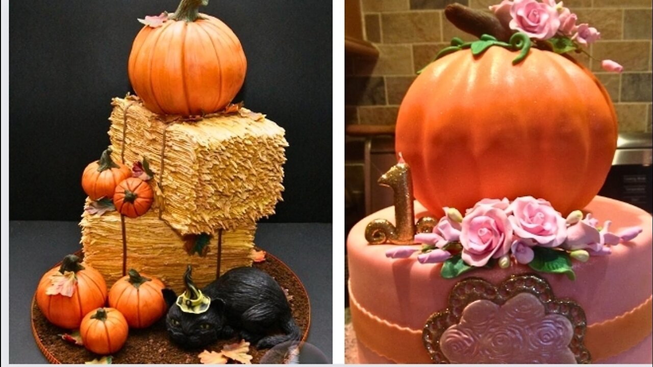 Realistic pumpkin cake ideas/Pumpkin cake/Best birthday cake designs